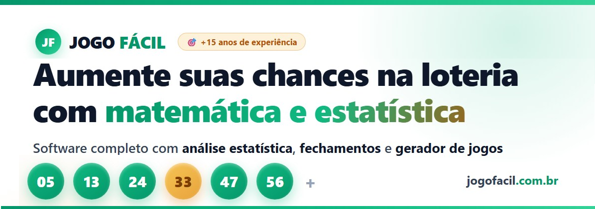 Jogo Fácil - gerador de fechamentos para loterias